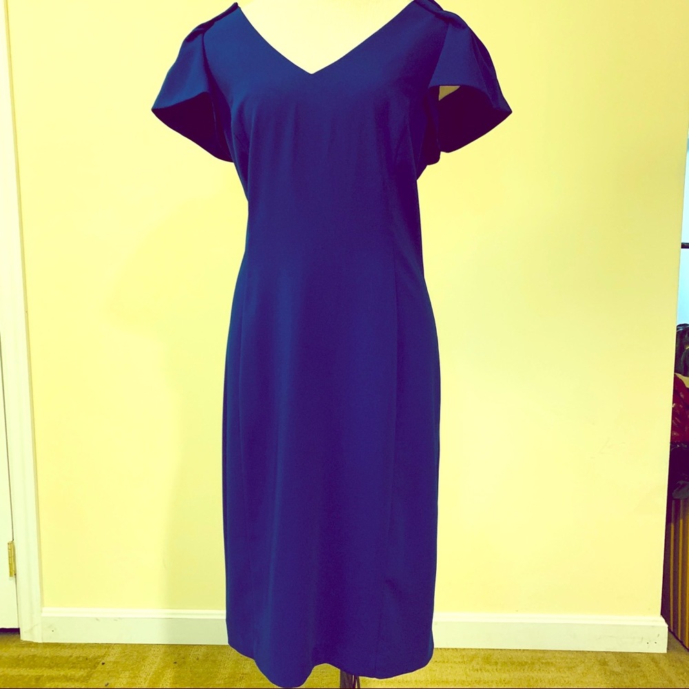 Badgley Mischka shoulder detail dress size 16